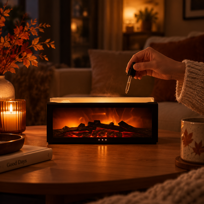 ZenFlame™ – Aroma Diffuser with a Realistic Fireplace Effect
