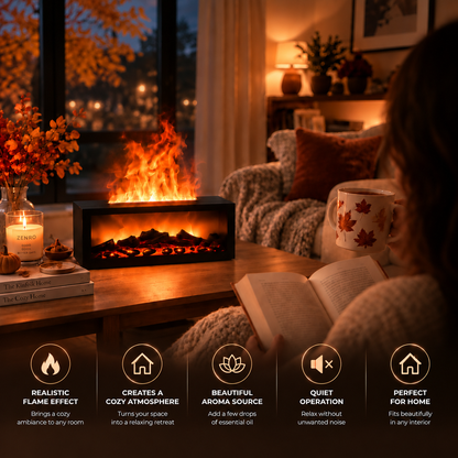 ZenFlame™ – Aroma Diffuser with a Realistic Fireplace Effect